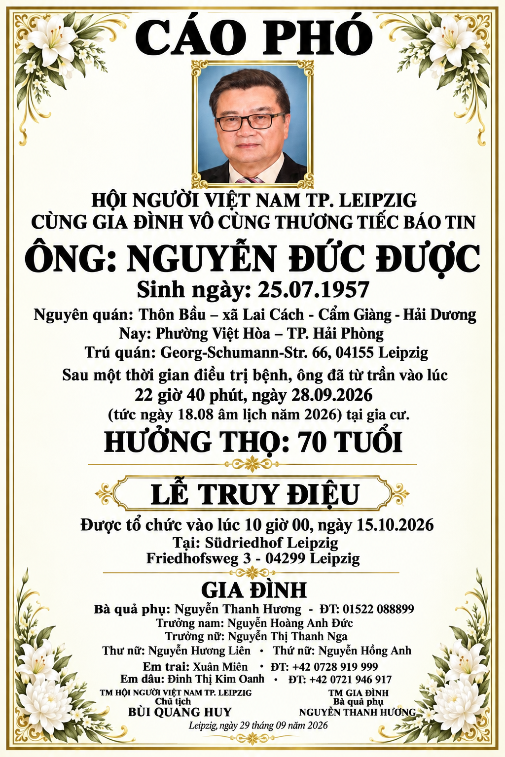 CÁO PHÓ