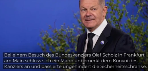 Thủ tướng Đức Scholz bất ngờ bị kẻ lạ mặt ôm chào thân thiết ở sân bay, vì tưởng nhầm là đoàn xe rước dâu