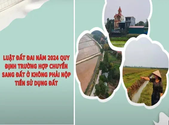 Luật đất đai mới Việt Nam năm 2024 khác so với năm 2013 cần biết:  Quy định chuyển sang đất ở không phải nộp tiền sử dụng đất